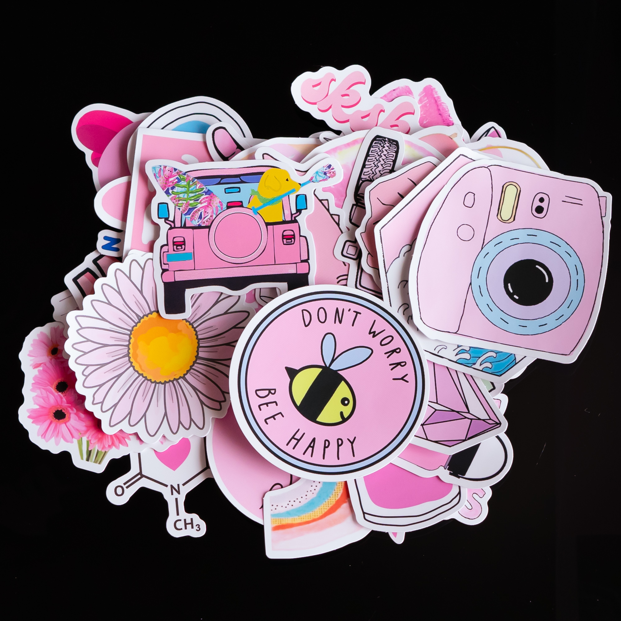 [HCM]Sticker chủ đề Pink hồng cute M4 mẫu mới 2020 hình dán chống nước mẫu mới 2020 lâu phai dán đàn guitar ukulele laptop điện thoại xe đạp xe máy skateboard macbook...