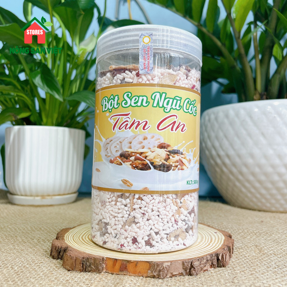 Bột củ sen mix hạt dinh dưỡng tâm an hộp 500gr