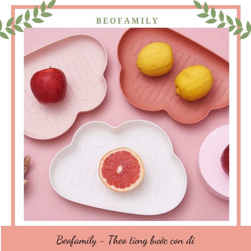 Khay mây- Khay đựng chén đĩa ăn dặm hình đám mây - Beofamily