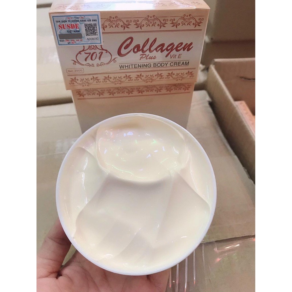 Kem body collagen plus vit e 701 body 250gr