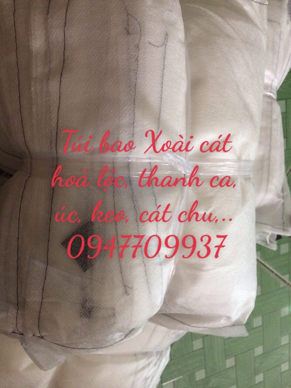 100 Túi bao XOÀI cát hoà lộc, cát chu, Úc, thanh ca, keo, thái túi rất chắc kích thước 26cmx14cm