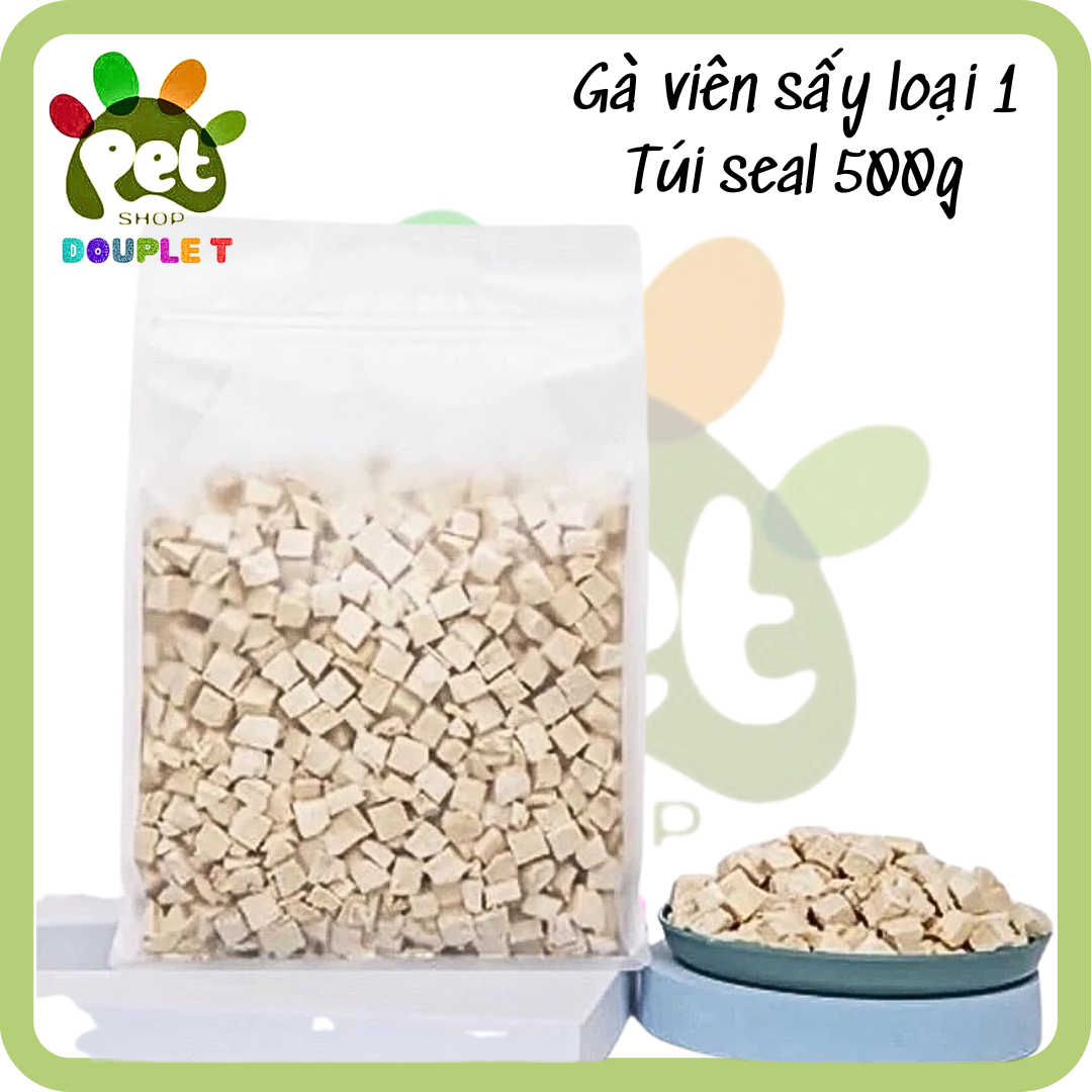 (Túi 500g) Thịt Ức Gà Viên Sấy Khô Thơm Ngon Cho Chó Mèo , thú cưng vật nuôi nhiều dinh dưỡng hàng loại 1
