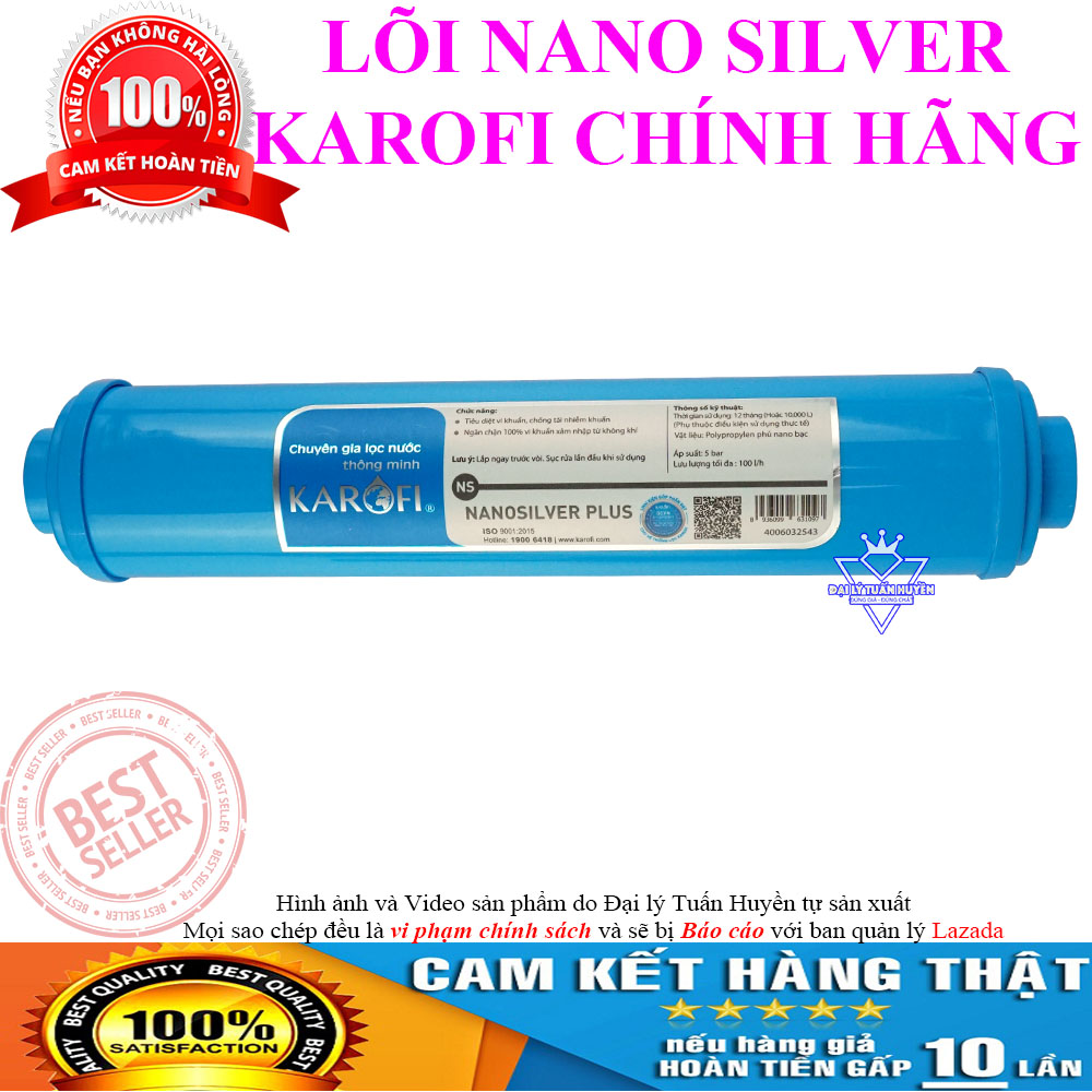Lõi Nano Silver Plus Karofi chính hãng - Lõi Nano Bạc - Lõi lọc nước khoáng chức năng số 5/6/7/8/9
