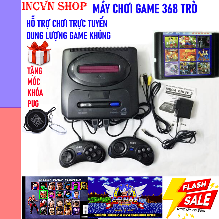 Máy chơi game cầm tay tích hợp 368 game + Tặng móc khóa PUG trị giá 50k