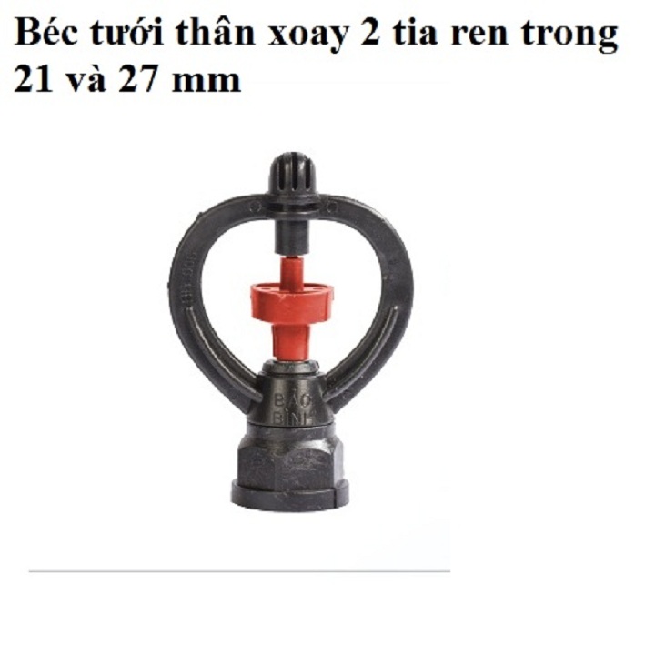 [HCM]béc tưới cây phun mưa 2 tia ren trong 21 27mm BB906TR Agri Viet chuyên dùng tưới rau cây ăn trái sầu riêng cam canh cây công nghiệp cỏ trồng
