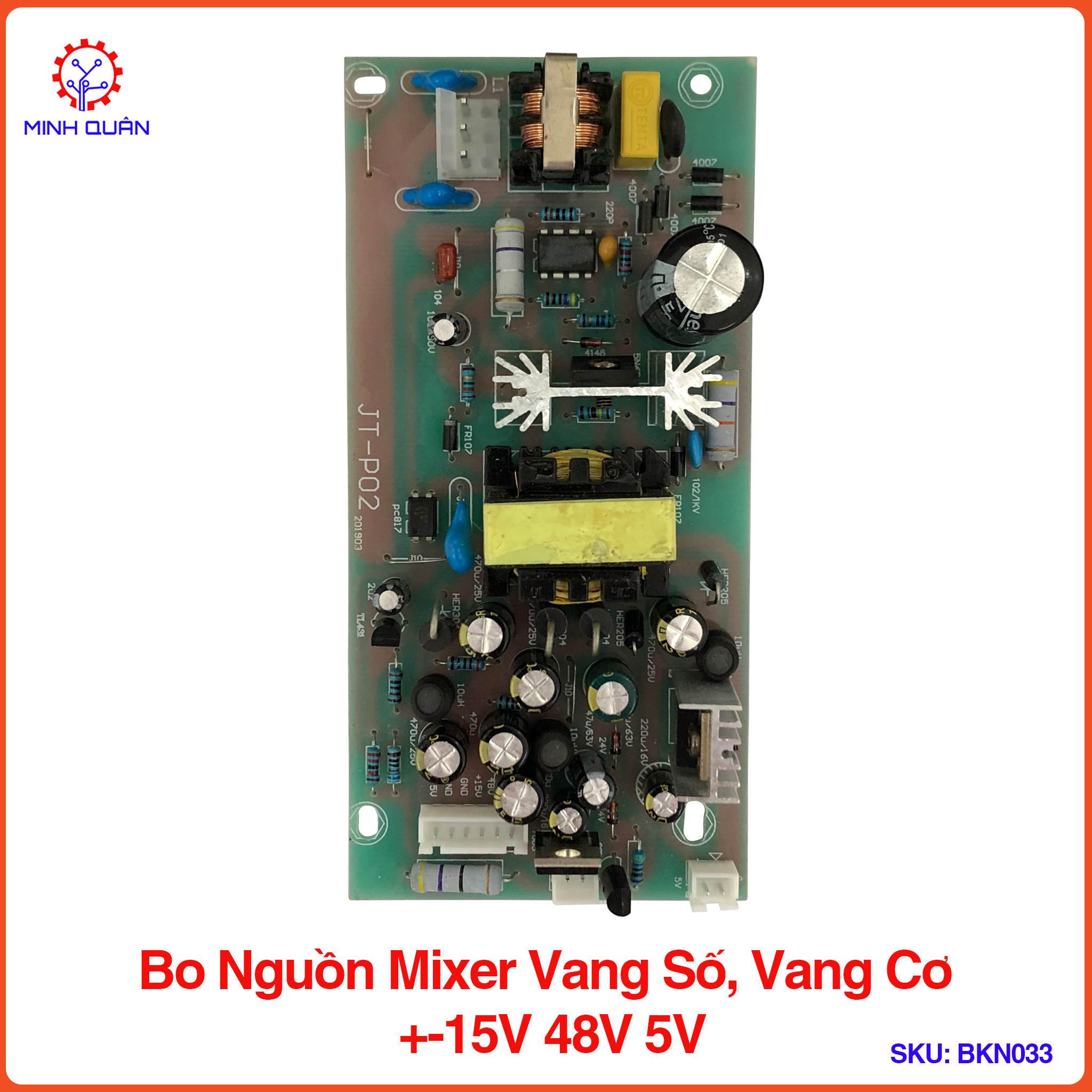 Bo nguồn mixer vang số, vang cơ +-15v 48v 5v