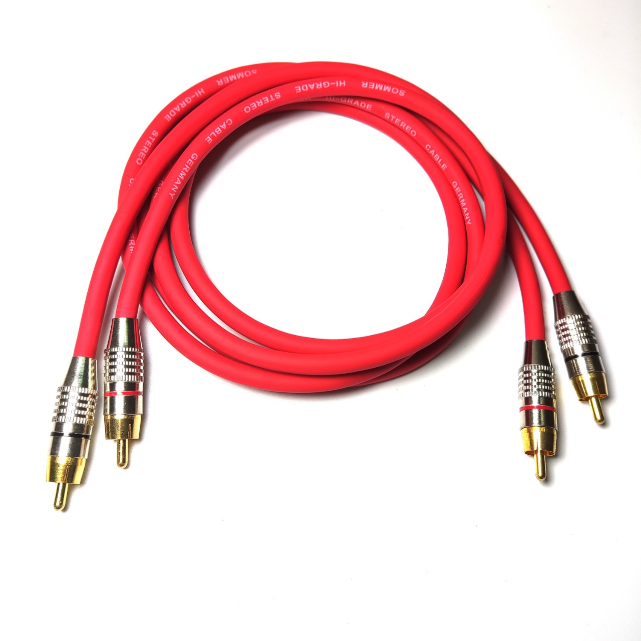 Dây jack AV ra 2 đầu Bông sen 1met Sommer cable Germany, dây tín hiệu chống nhiễu với jack AV loại tốt - audio bình tân