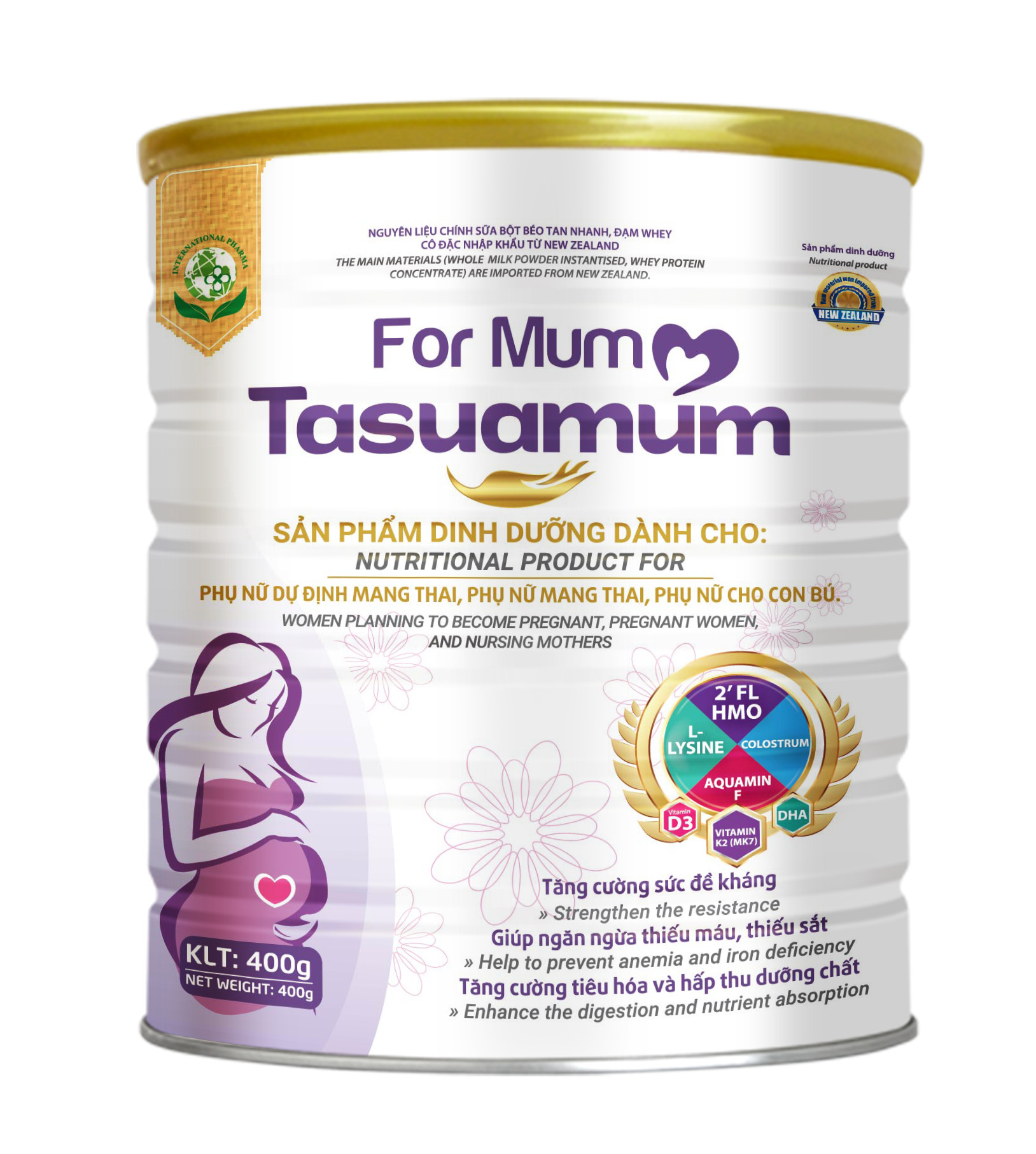 SỮA TASUAMUM FOR MUM 400G (Danh cho phụ nữ mang thai,chuẩn bị mang thai và cho con bú)