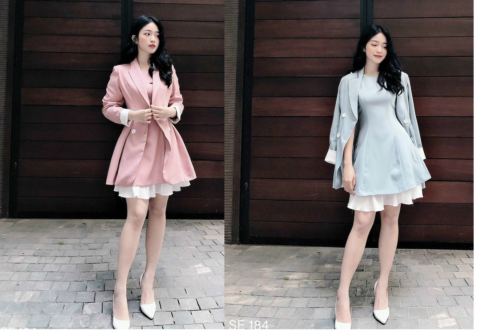 (Siêu Phẩm) Set vest nữ 2 món vest công sở gồm váy liền + áo blazer trẻ trung cao cấp