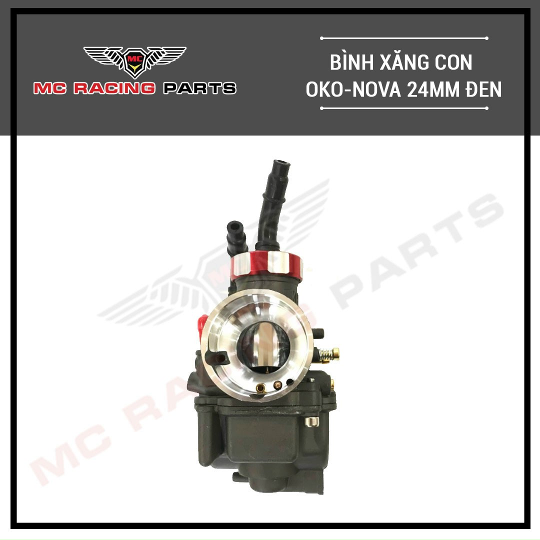 Bình xăng OKO NOVA Đen 24mm MC Racing