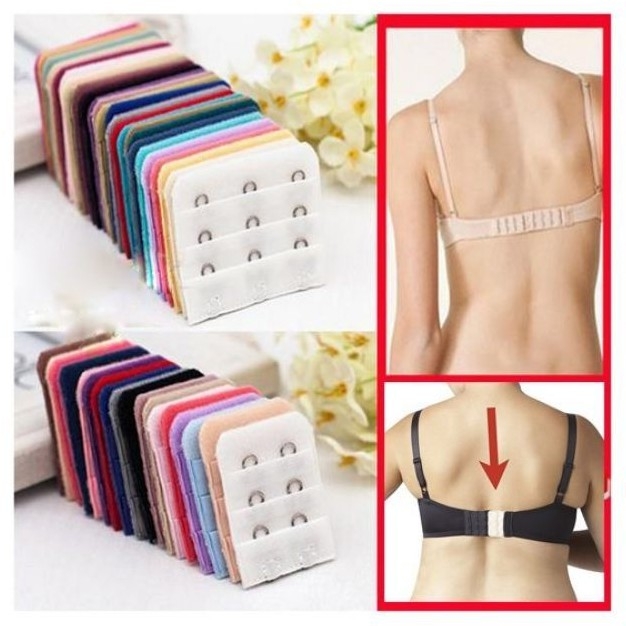 Dây nối áo ngực/miếng nới rộng dây áo ngực, móc nối 2-3 nhiều màu