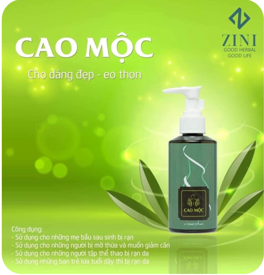 Cao tan mỡ bụng Cao mộc ZN ( Cao lá rừng mẫu mới nhất)