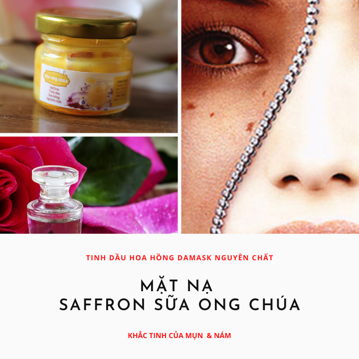 Mặt nạ sữa ong chúa saffron- sữa ong chúa saffron