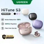 UGREEN Hitune S3 Mở Tai Nghe Bluetooth 5.4 Earphone Thiết Kế Kẹp Tai Tích Hợp Thoại HD và Khử Tiếng Ồn Khi Gọi Dành Cho Thể Thao for iPhone 15 Pro Max Samsung S24 S23 Ultra Model:45785