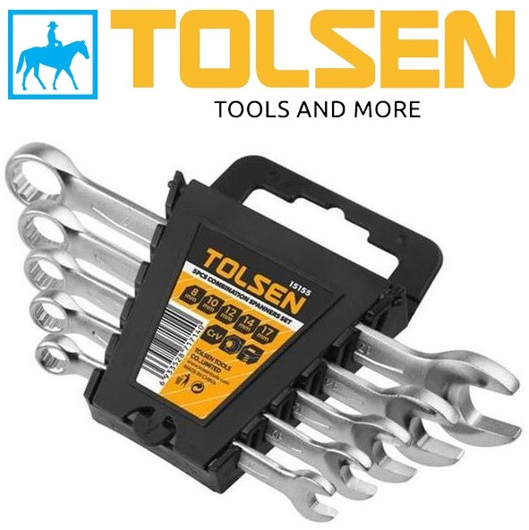 Bộ 5 khóa vòng miệng CRV Tolsen 15155 - 15155 cam kết hàng đúng mô tả chất lượng đảm bảo an toàn đến sức khỏe người sử dụng