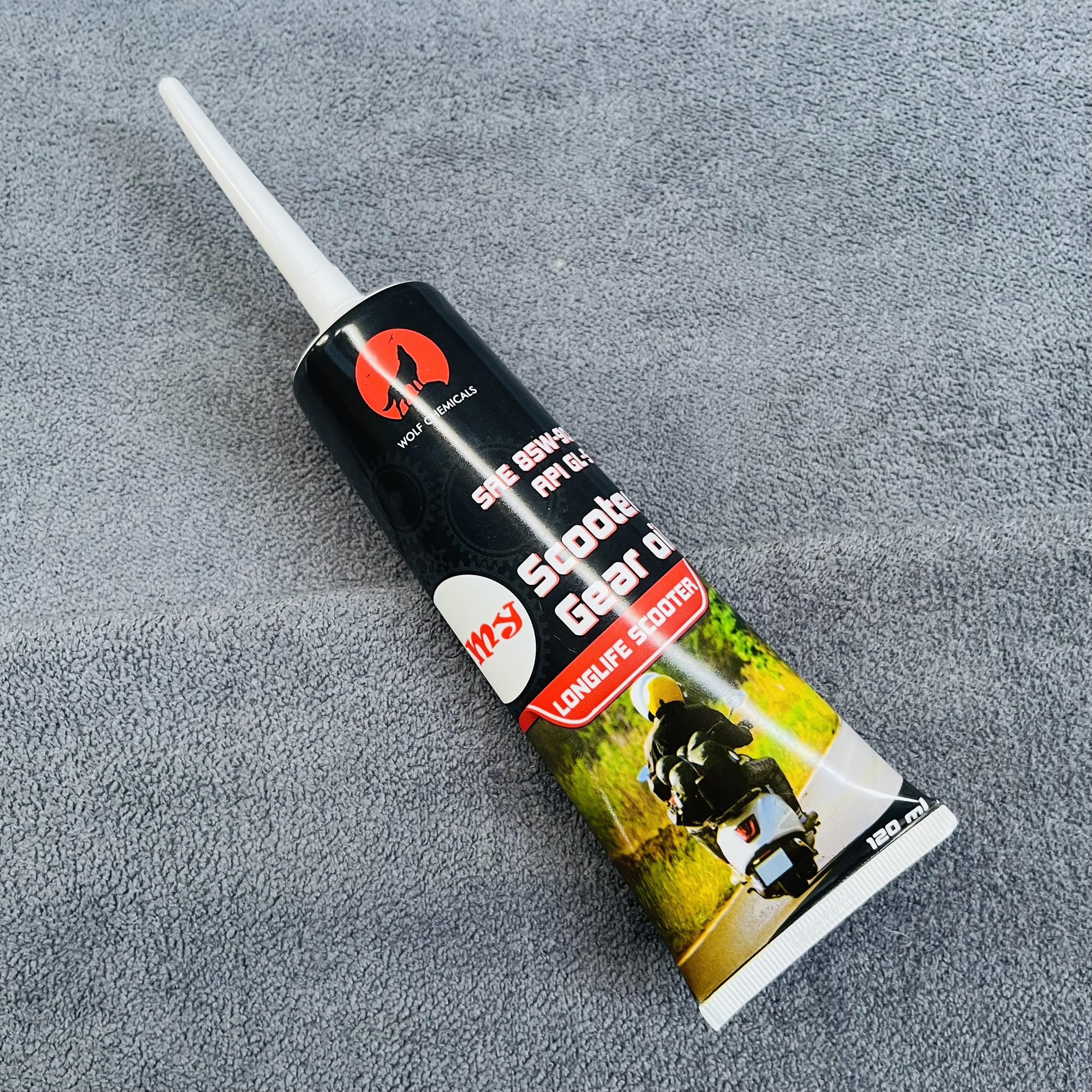Tuýp nhớt lap wolf chemicals 85w90 120ml, nhớt hộp số dành cho xe tay ga