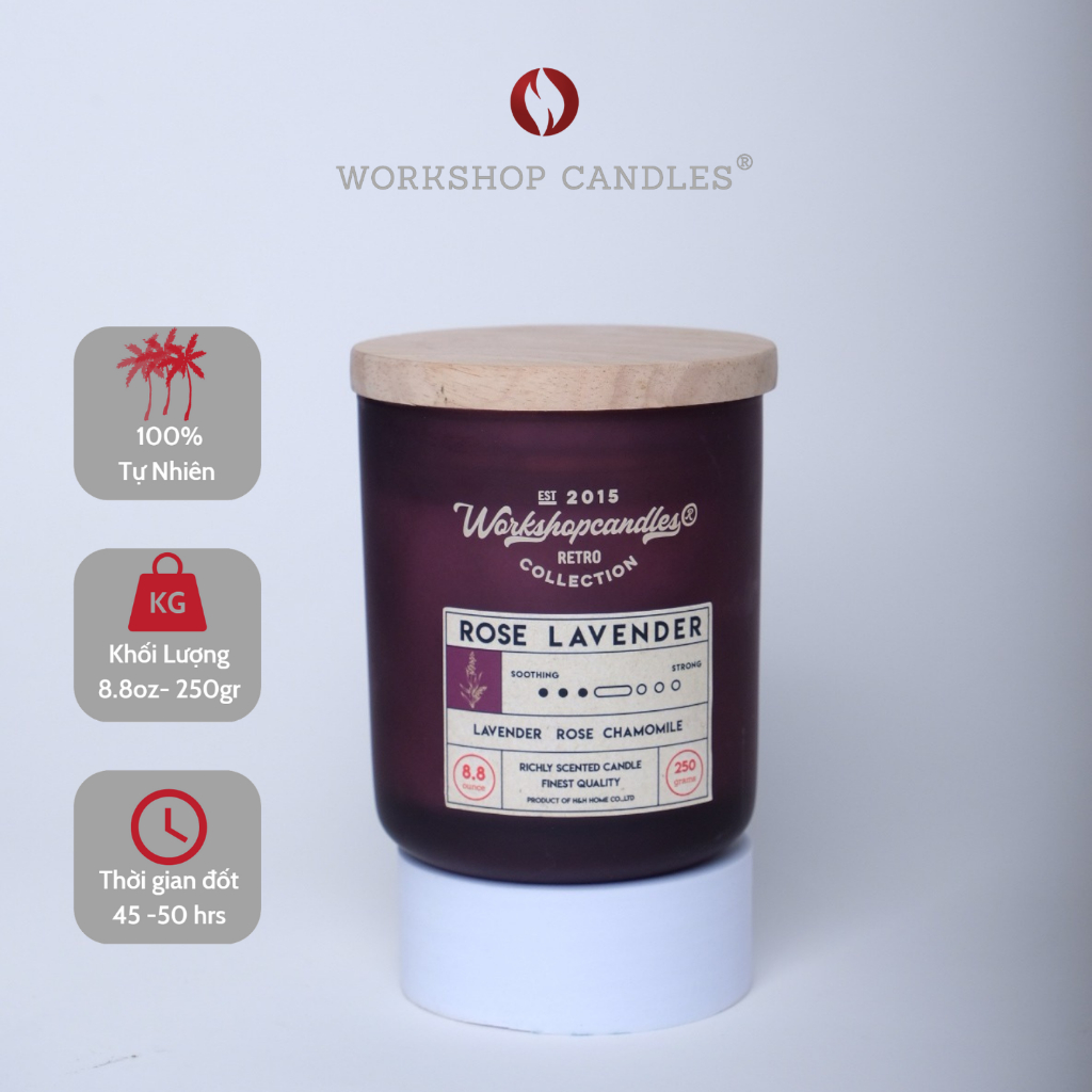 Workshop Candles - Nến thơm Rose Lavender 8.8oz