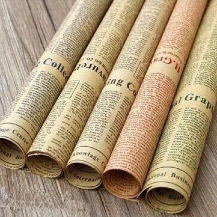 Giấy báo gói hoa - gói quà - phong cách vintage