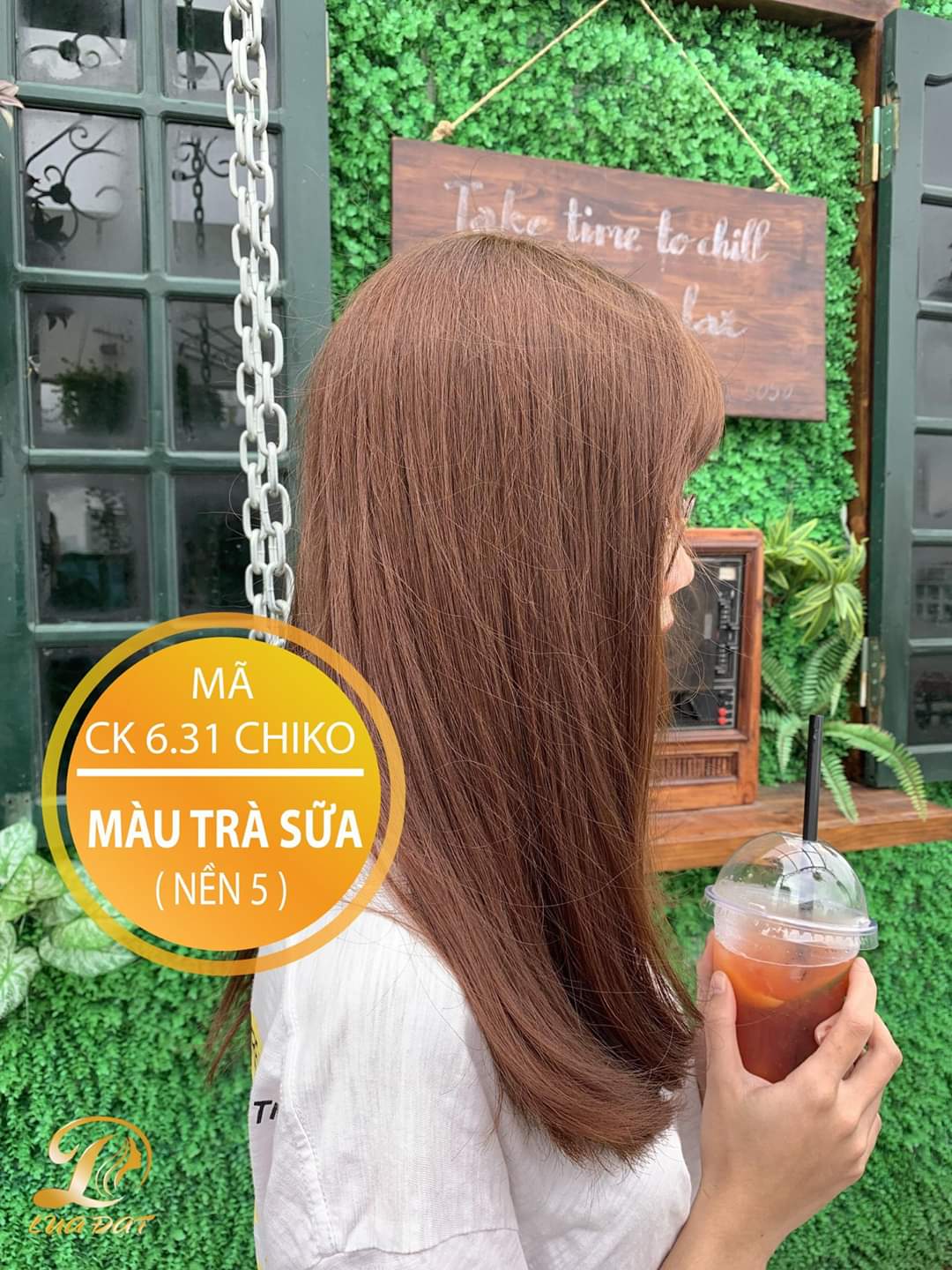 Thuốc nhuộm tóc màu Nâu Trà Sữa (kèm oxi và găng tay)