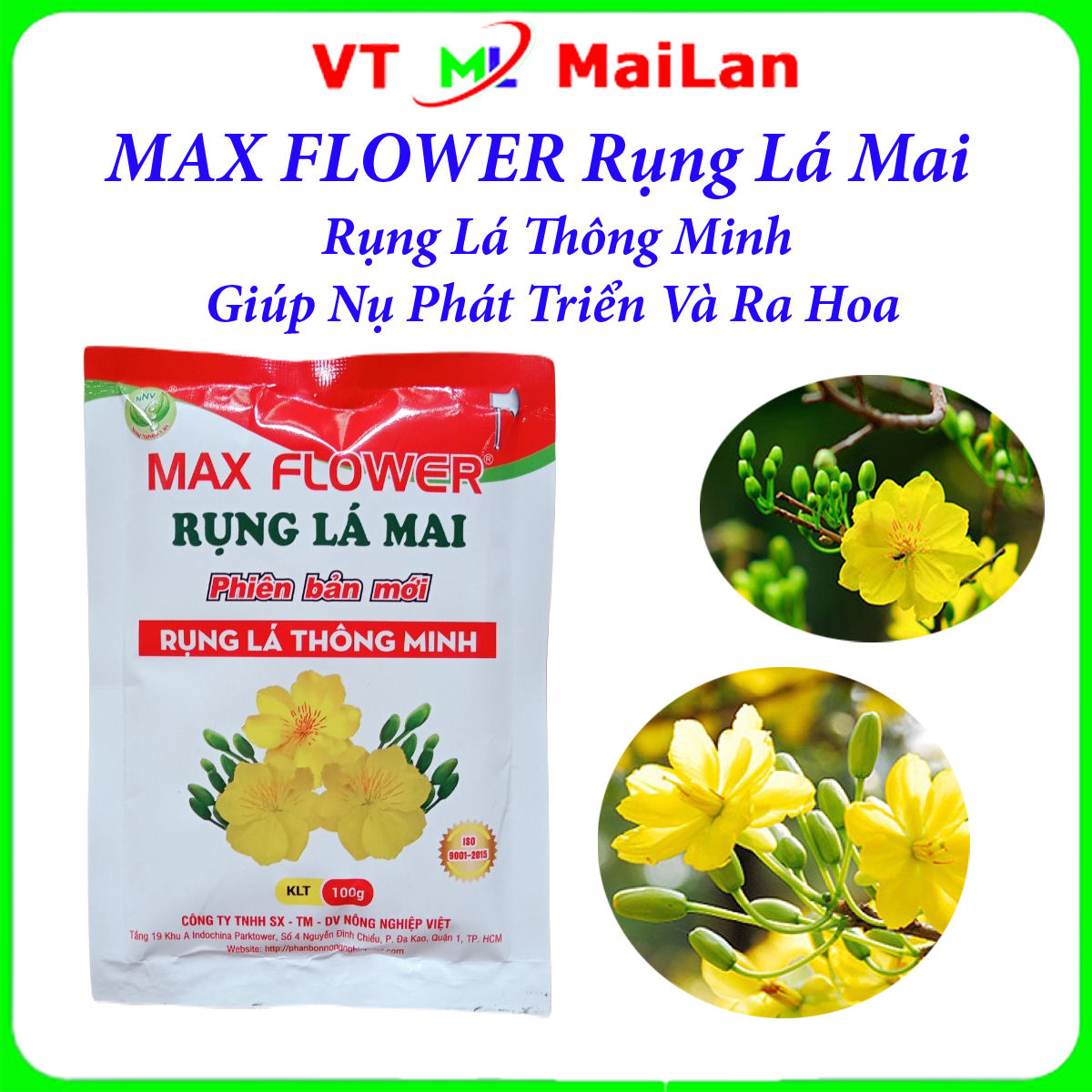 Phân bón rụng lá mai, xịt rụng lá tự nhiên, không suy cây