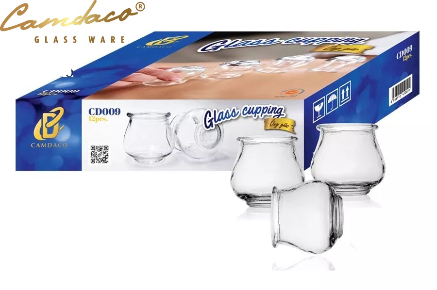 BỘ 12 ỐNG GIÁC HƠI THỦY TINH CAMDACO GLASS WARE