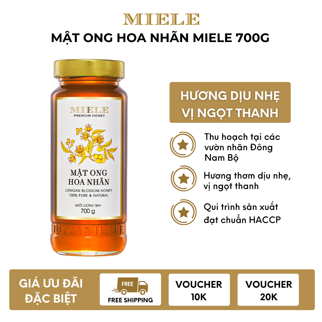 Mật ong hoa nhãn nguyên chất Miele 700g
