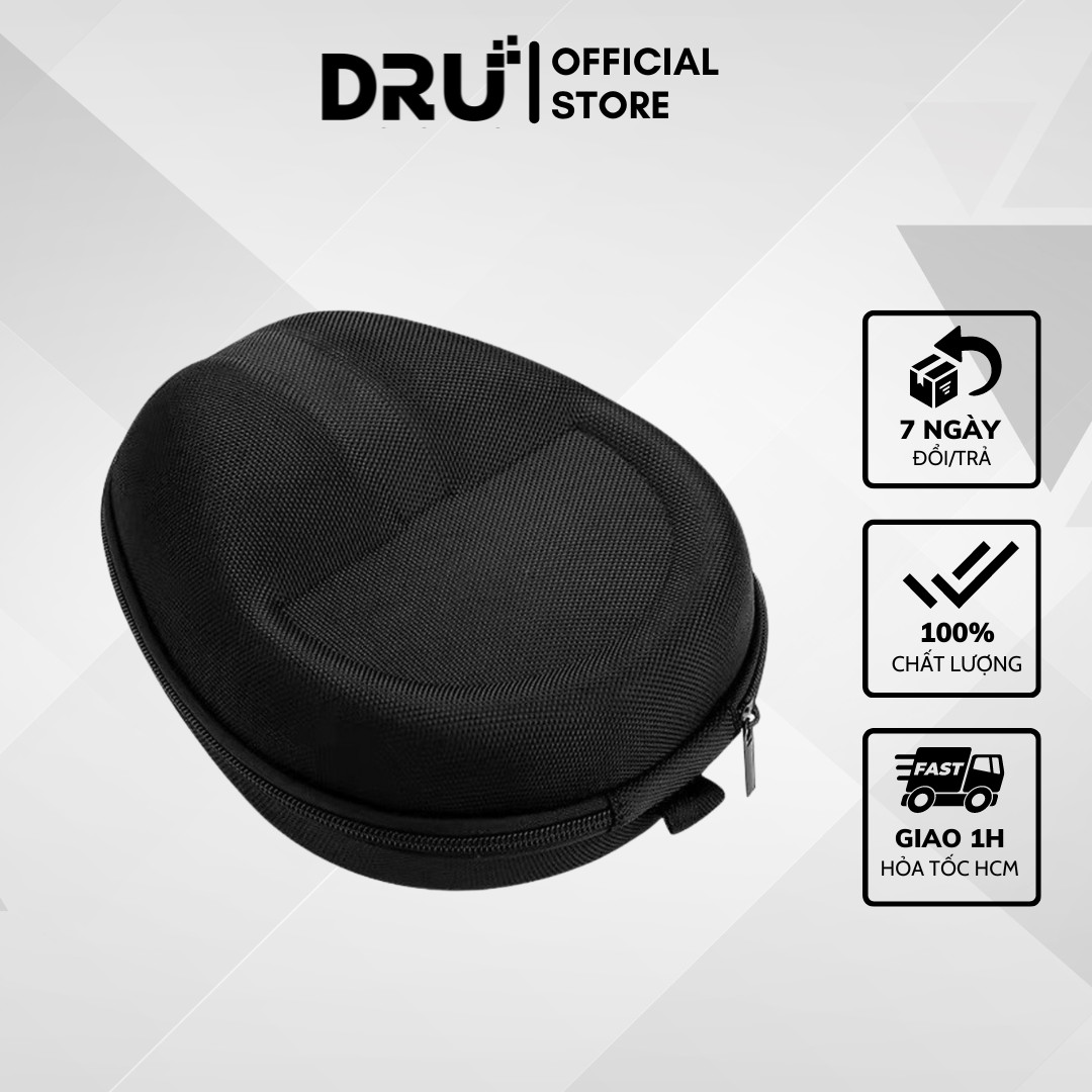 Hộp đựng tai nghe DRU chụp tai Cỡ Lớn fullsize kháng nước cho tai nghe chụp đầu PK02