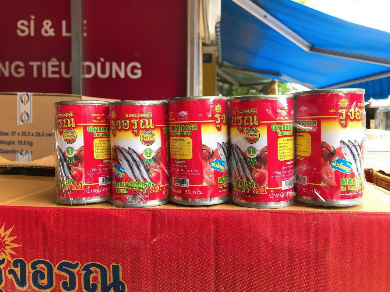 Lốc 10 lon cá hộp sốt cà thái lan cá mòi đóng hộp