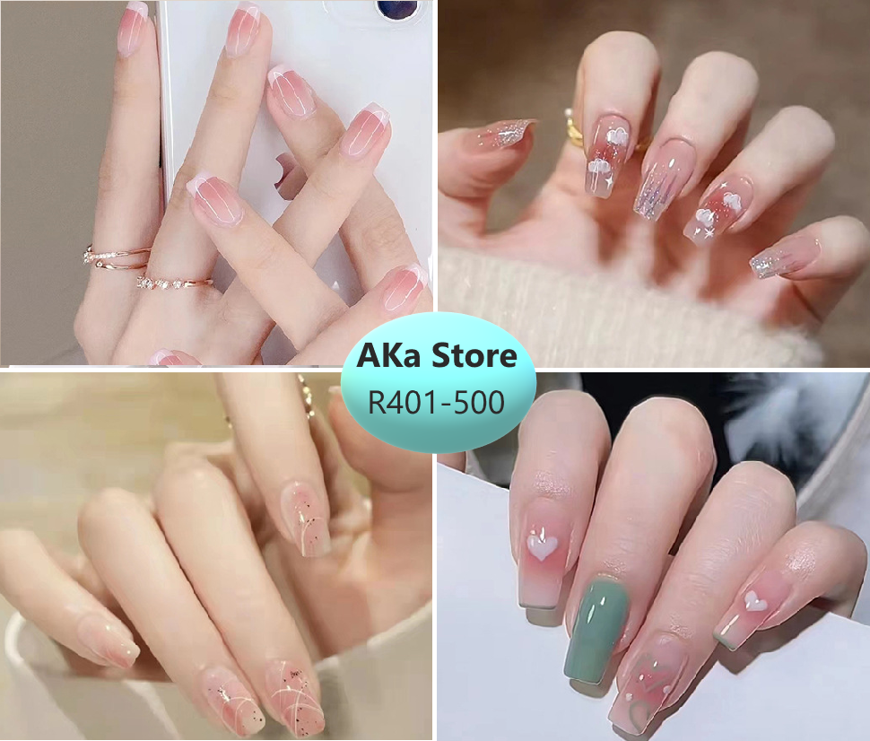 Set 24 móng tay giả làm nail AKa Store