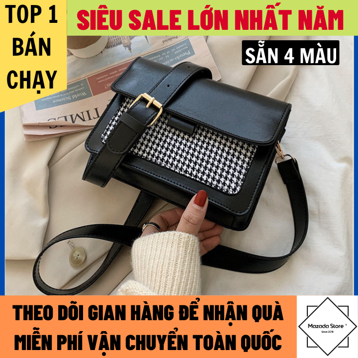 Túi đeo chéo nữ thời trang vintage siêu hot phù hợp với mọi lứa tuổi, chất da mềm, Túi đeo chéo nữ, Túi xách nữ, tui đeo nữ, túi đeo chéo nữ