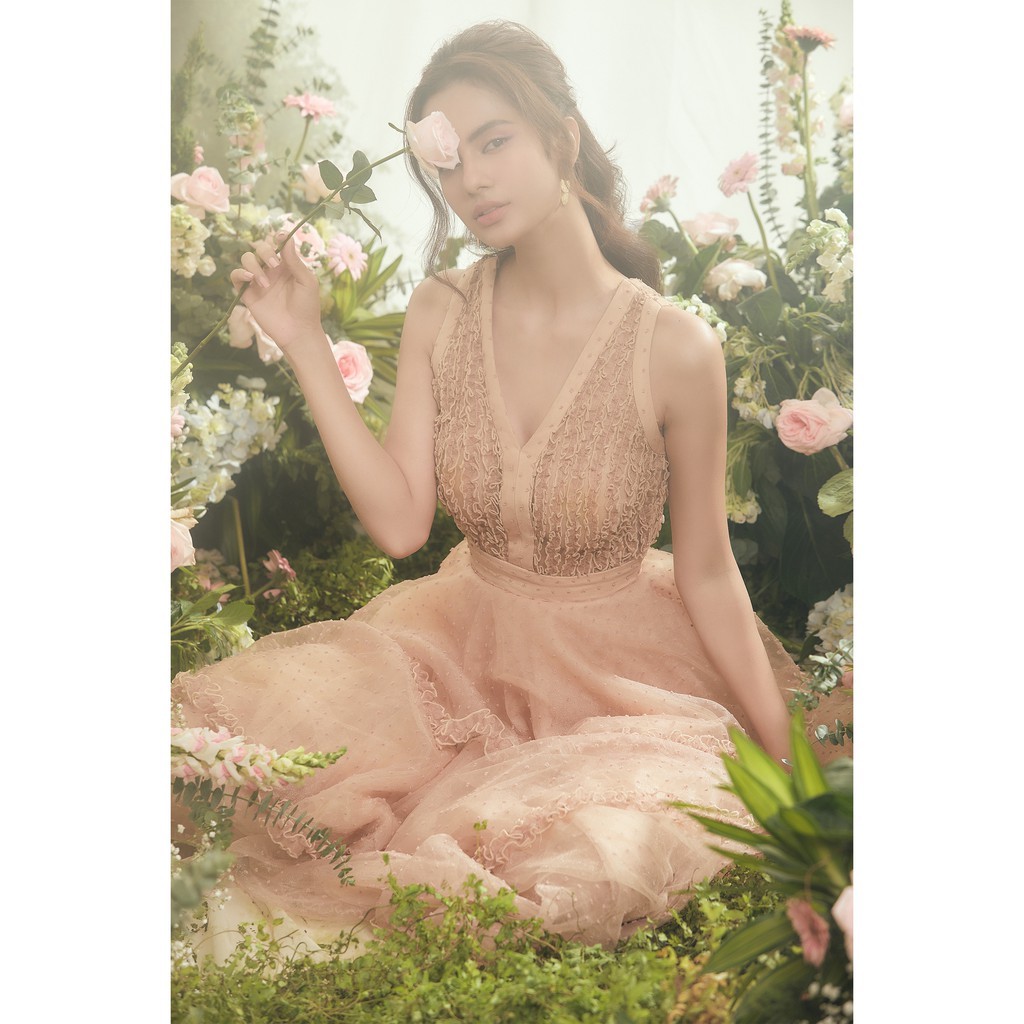 Mira - poly dress đầm nữ chấm bi ba tầng