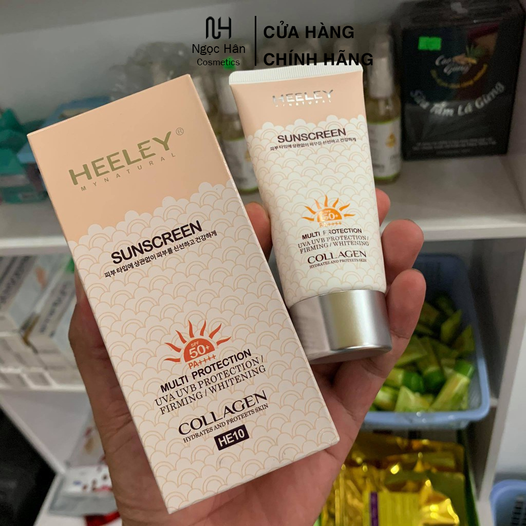 Kem chống nắng Heeley Collagen Sunscreen 88ml làm mát tức thì, chống nắng mạnh mẽ, làm dịu da nhạy cảm