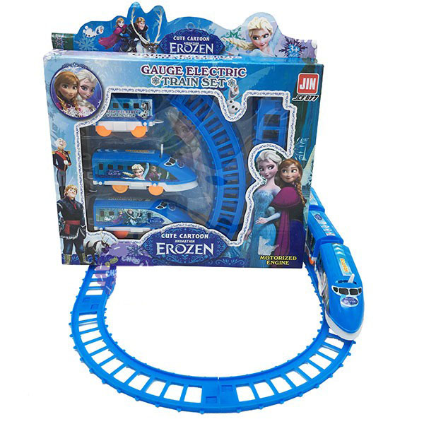 Hộp đồ chơi đường ray xe lửa chạy pin người tuyết frozen - đồ chơi lắp ráp mô hình