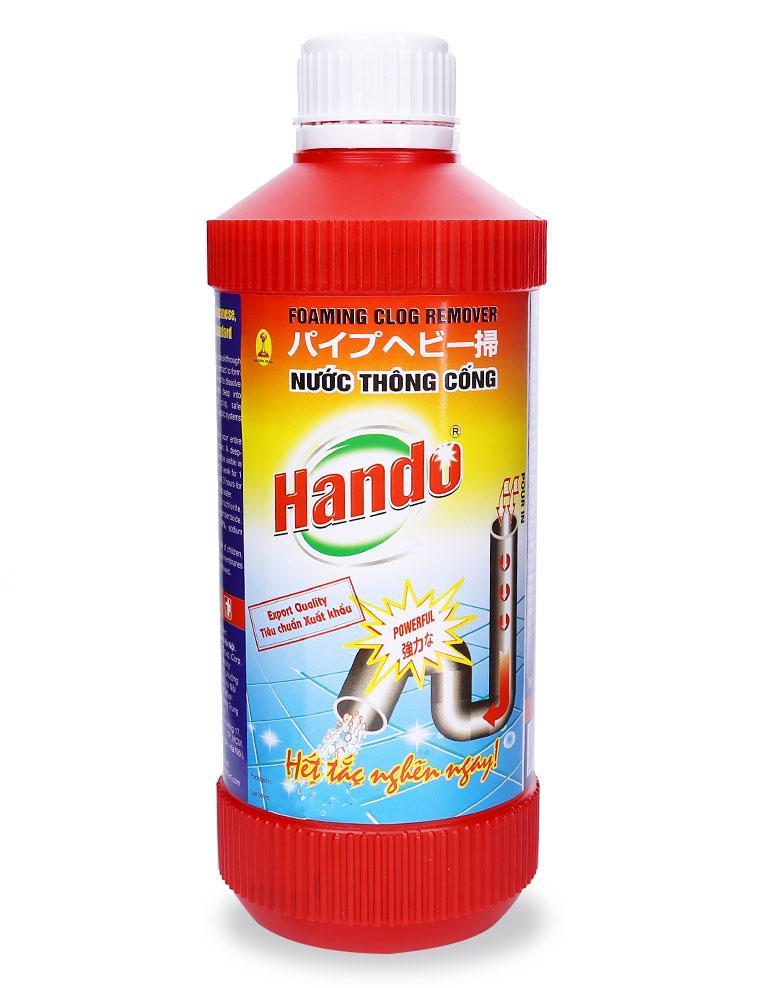 Nước thông cống hando đỏ chai 570 ml