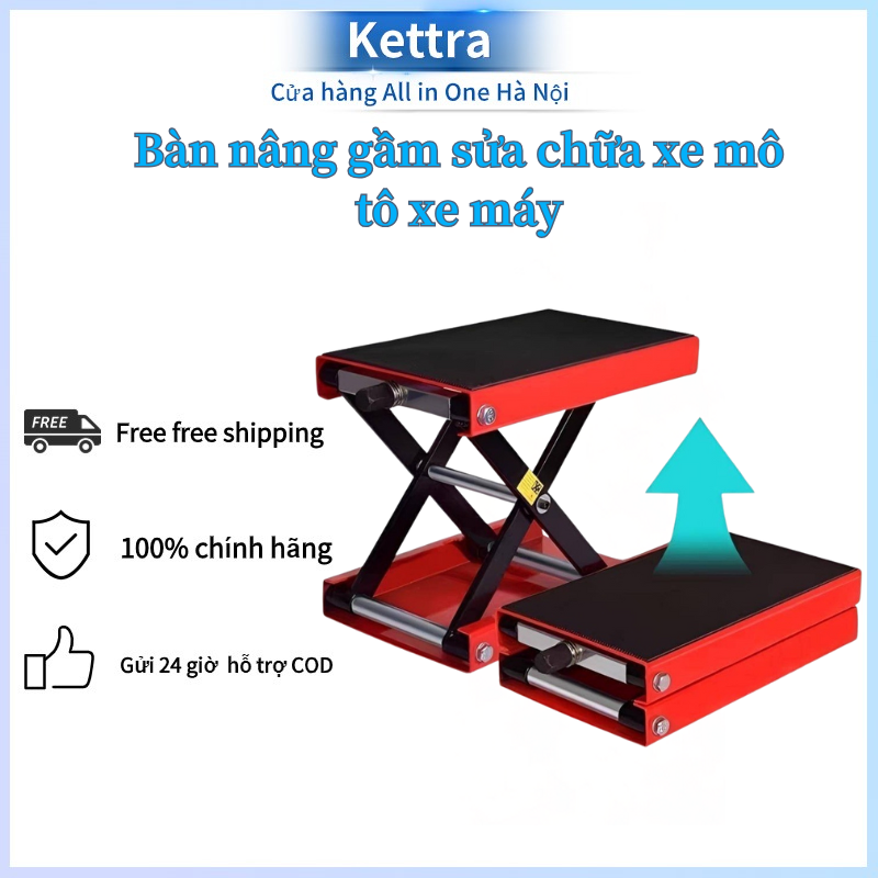 Bàn nâng gầm sửa chữa xe mô tô xe máy chuyên nghiệp, Nâng ổn định, nâng mạnh