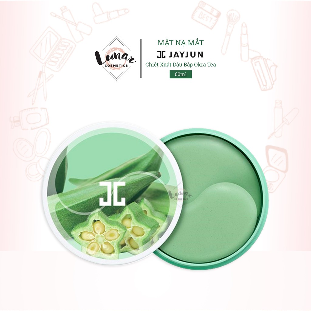 Mặt nạ mắt jayjun chiết xuất đậu bắp giảm thâm dưỡng ẩm da vùng mắt okra tea eye gel patch