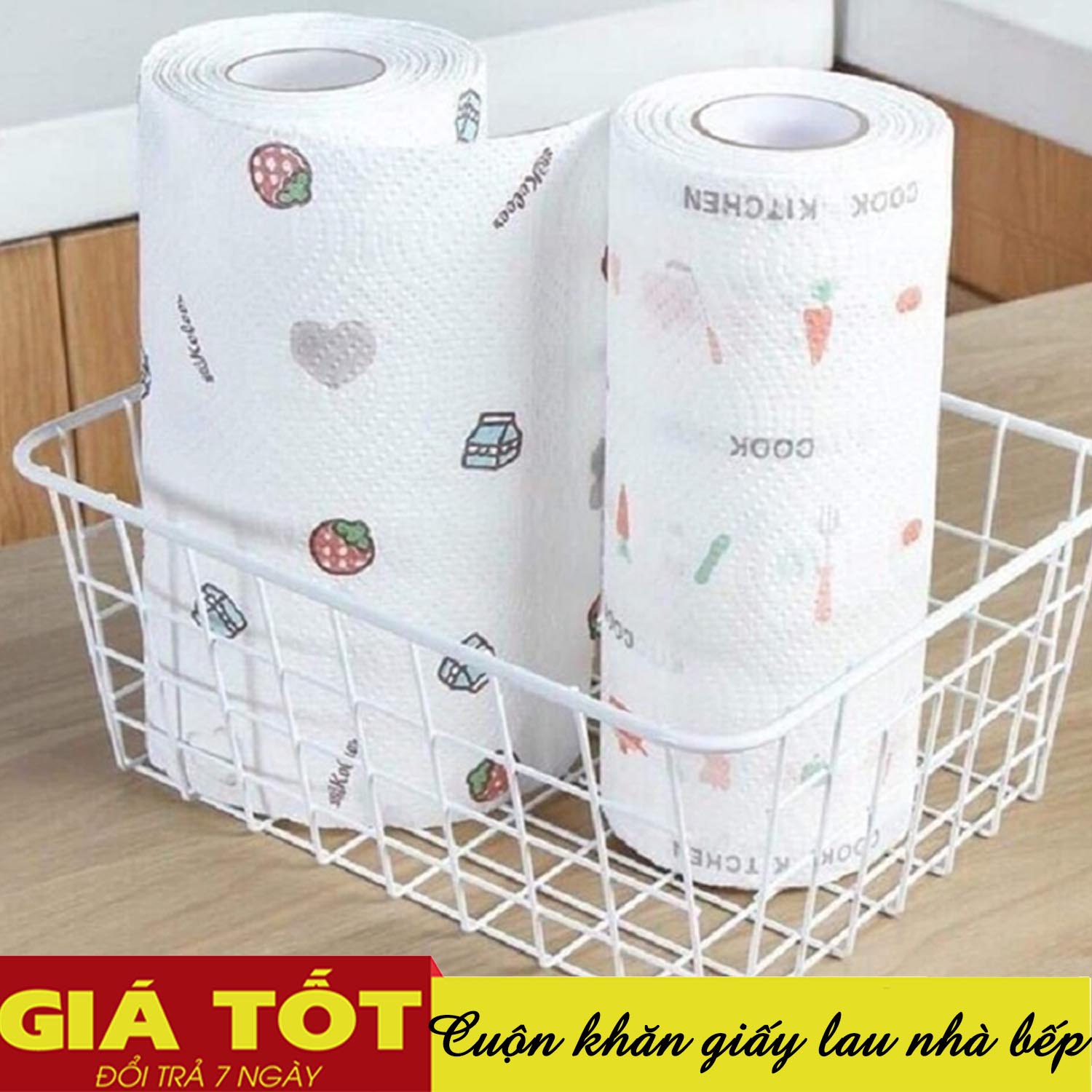 Cuộn 220 Tờ Khăn Giấy Lau Bếp Họa Tiết, Cuộn giấy lau nhà bếp, Cuộn giấy hoạ tiết xin xắn lau bếp, Giấy lau bếp hoạ tiết xinh xắn, Giấy lau bếp siêu sạch
