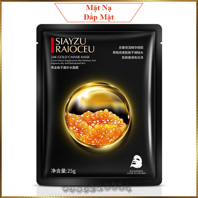 Mặt nạ Trứng Cá Vàng Siayzu Raioceu Gold Caviar Mask dưỡng ẩm kiểm soát dầu săn chắc da SGC8