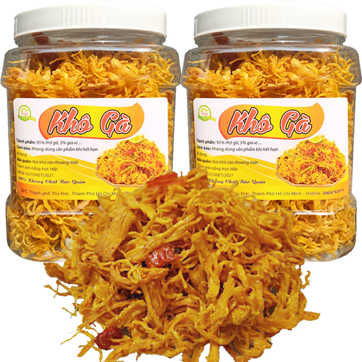 1kg khô gà bơ tỏi chất lượng thơm ngon loại cay vừa ăn