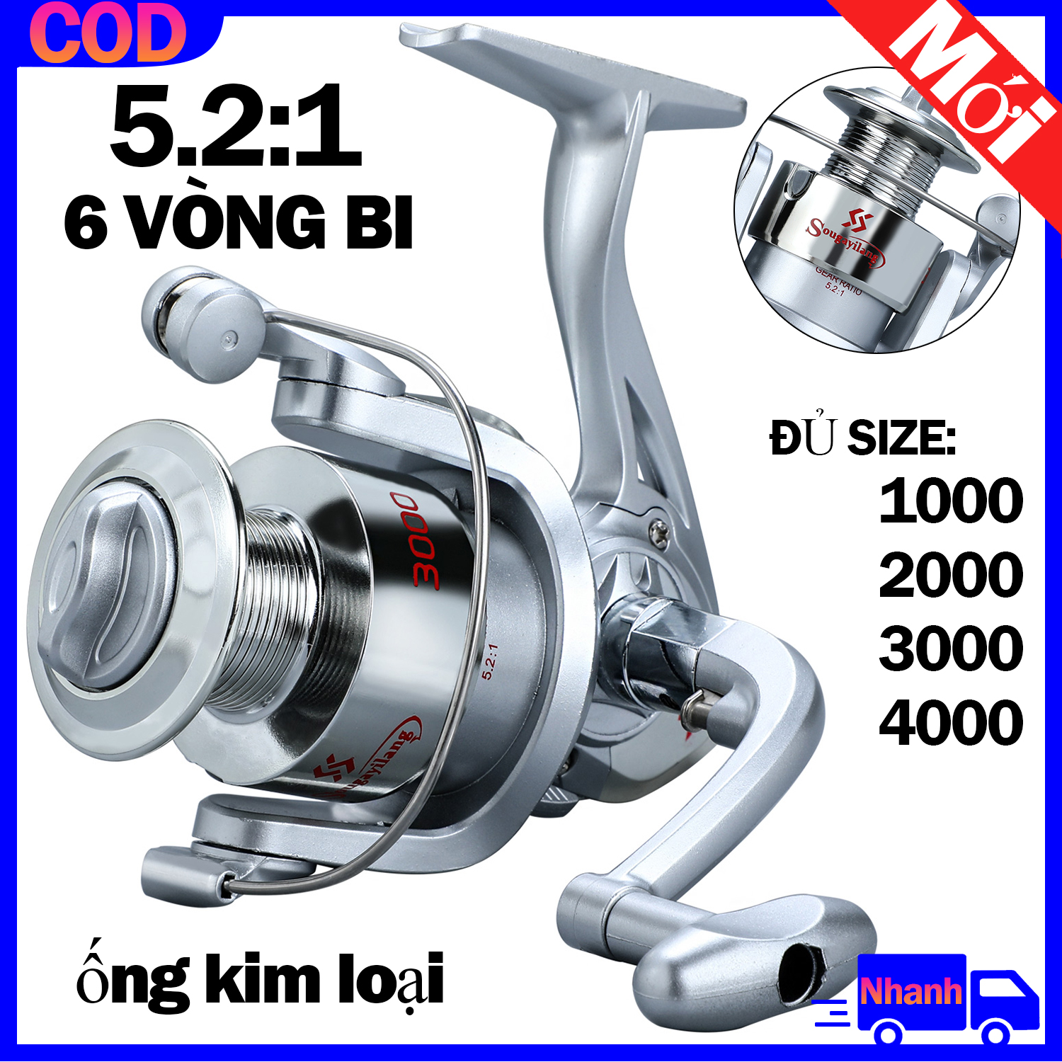 Máy câu cá đủ size máy câu1000 2000 3000 máy câu cá kim loại máy câu cá máy câu đứng
