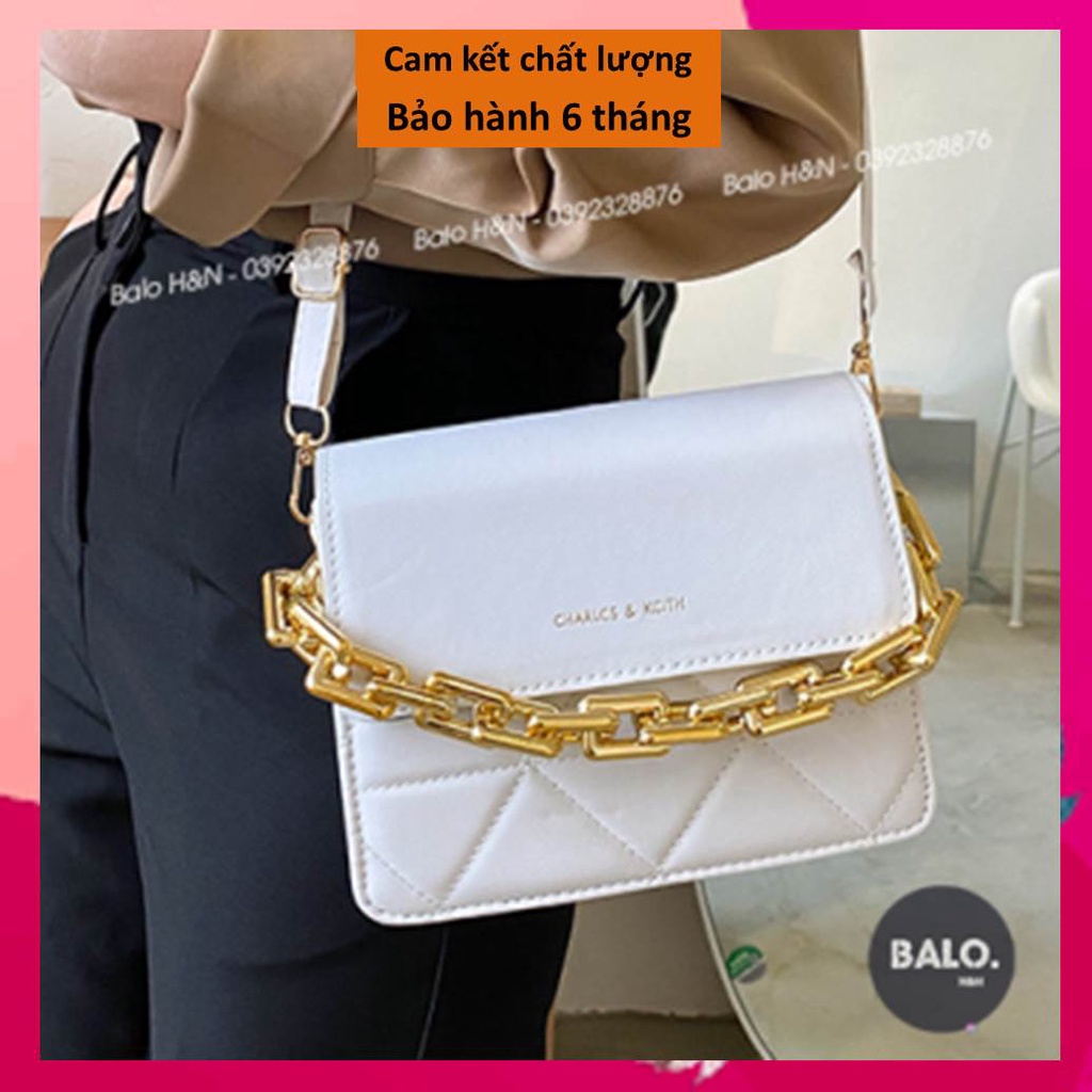 Túi Xách Nữ Hottrend thời trang nữ Túi đeo chéo nữ dây xích kèm dây đeo chéo họa tiết sọc caro Huybags TX13