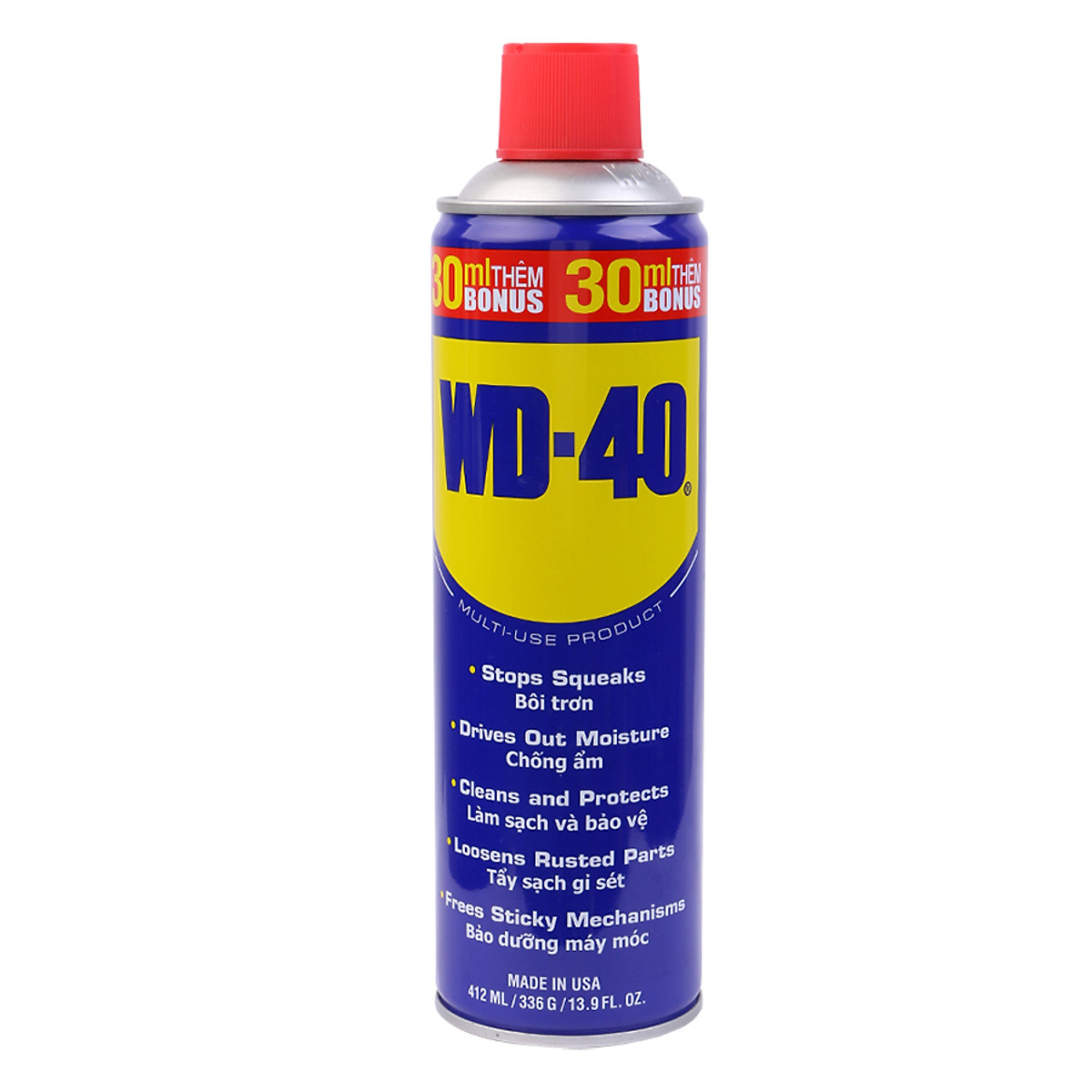 Chai xịt vệ sinh sên xịt chống rỉ chống ẩm phá rỉ sét bôi trơn WD-40 412ml
