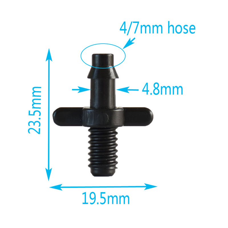 200 Khởi thủy 6mm đầu nối ren kết nối với ống nhựa cứng sử dụng trong các hệ thống tưới nhỏ giọt tưới phun mưa phun sương hệ thống trồng thủy canh
