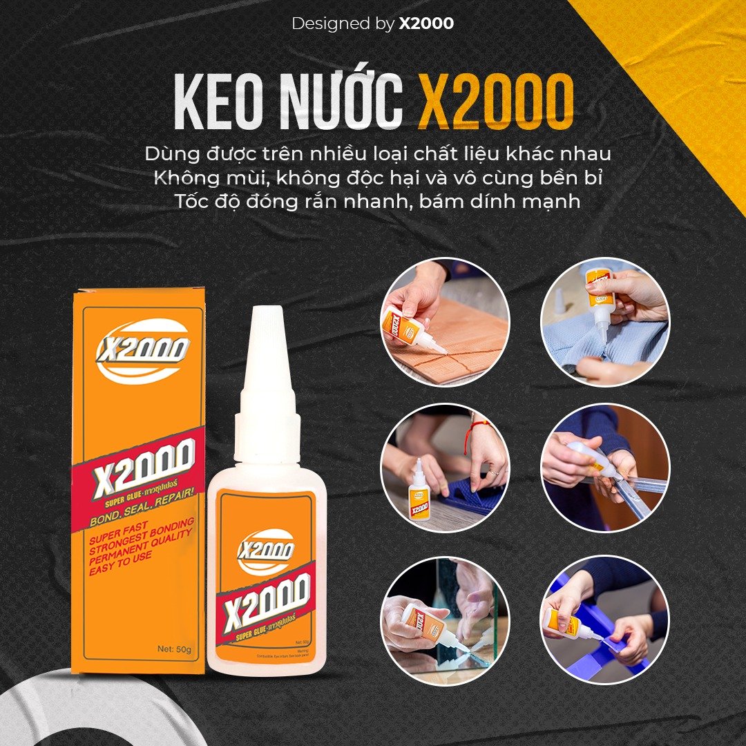 Keo nước x2000,Keo dán đa năng X2000 gắn kết mọi vật liệu, Keo dính Keo dán dán gỗ, gốm sứ, nhựa,keo dan X2000 chính hãng, keo dan da nang x2000