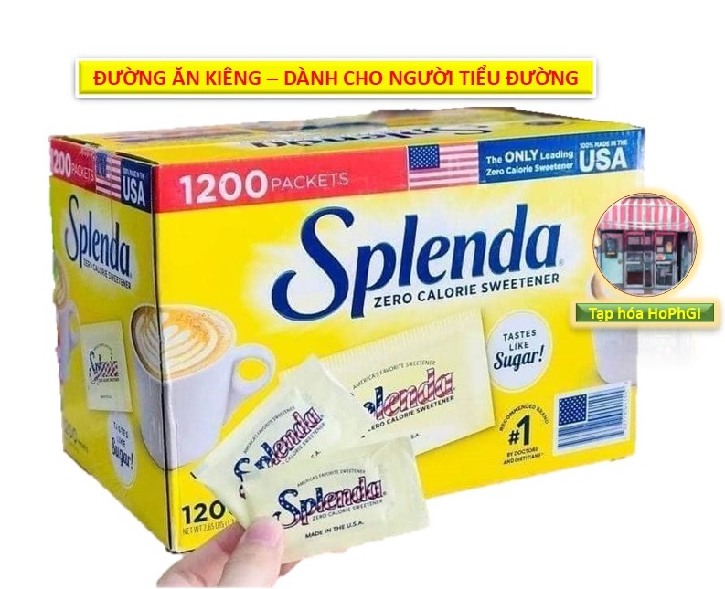 Đường ăn kiêng gói nhỏ 1 gram - splenda - mỹ