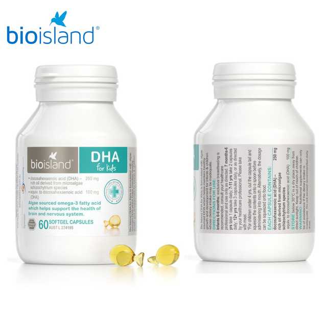 Dầu cá bio island dha for kids bổ sung dha cho trẻ 60v