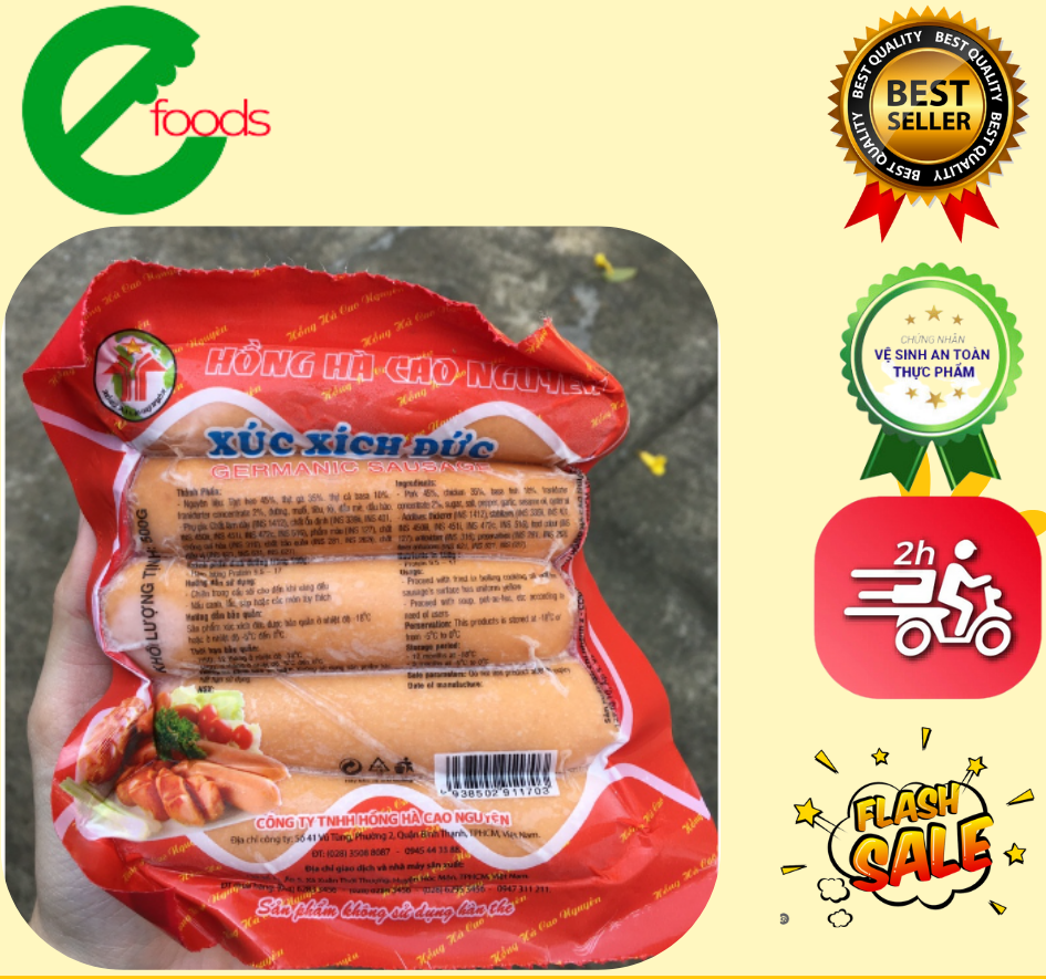 Xúc Xích Đức 500G (Chọn Giao Hàng 2h giúp shop )