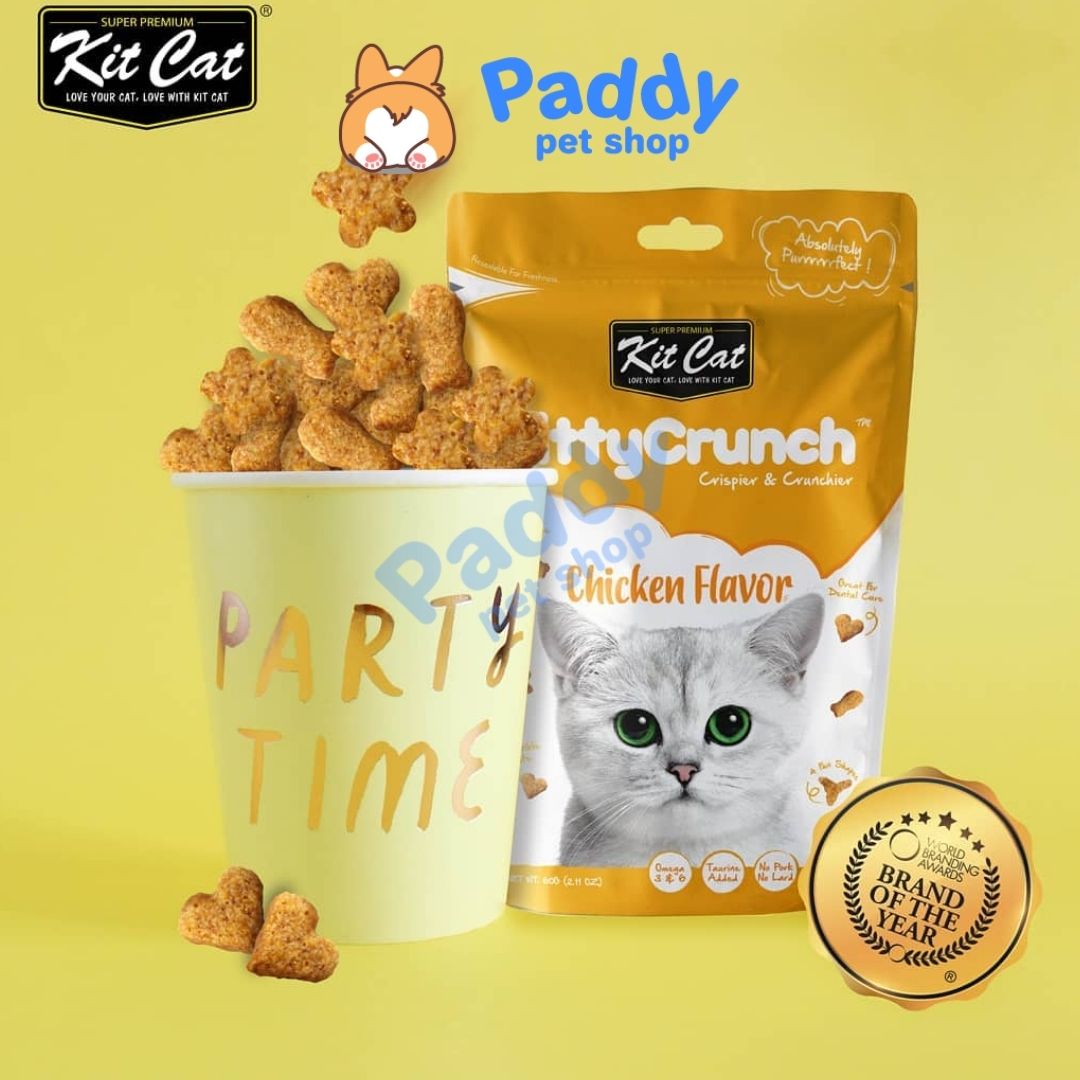 Snack Giòn Kit Cat Kitty Crunch Cho Mèo 60g
