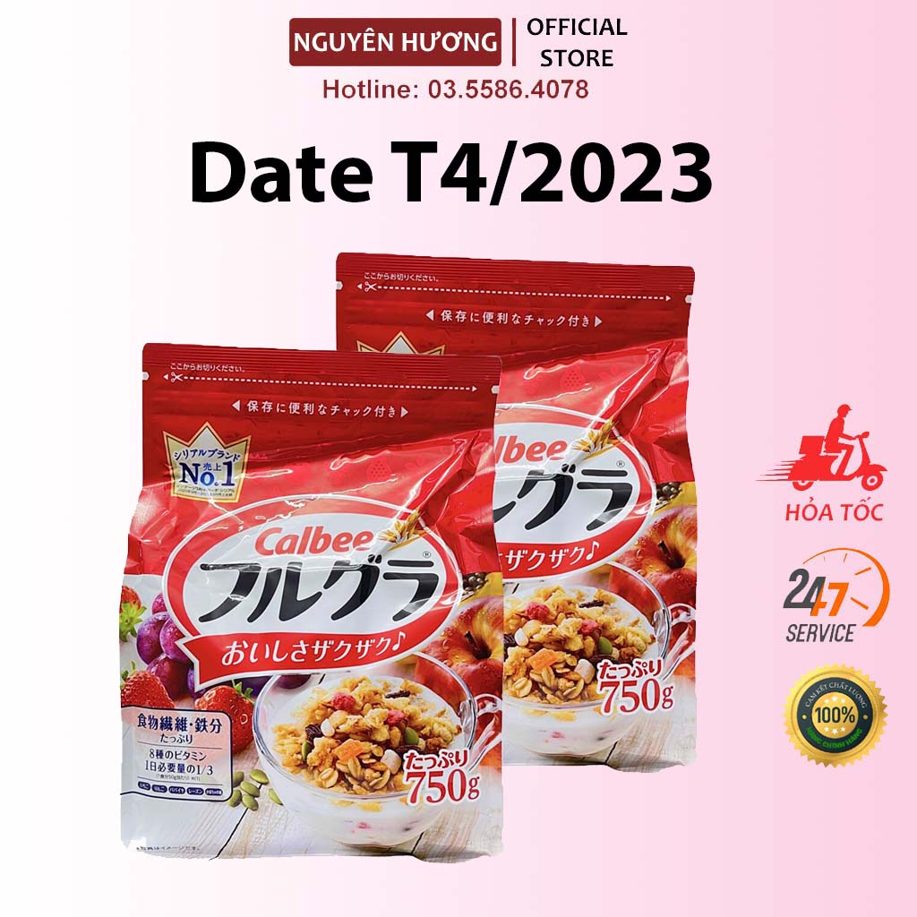 Ngũ cốc calbee 750g | ngũ cốc nhật bản calbee | date mới