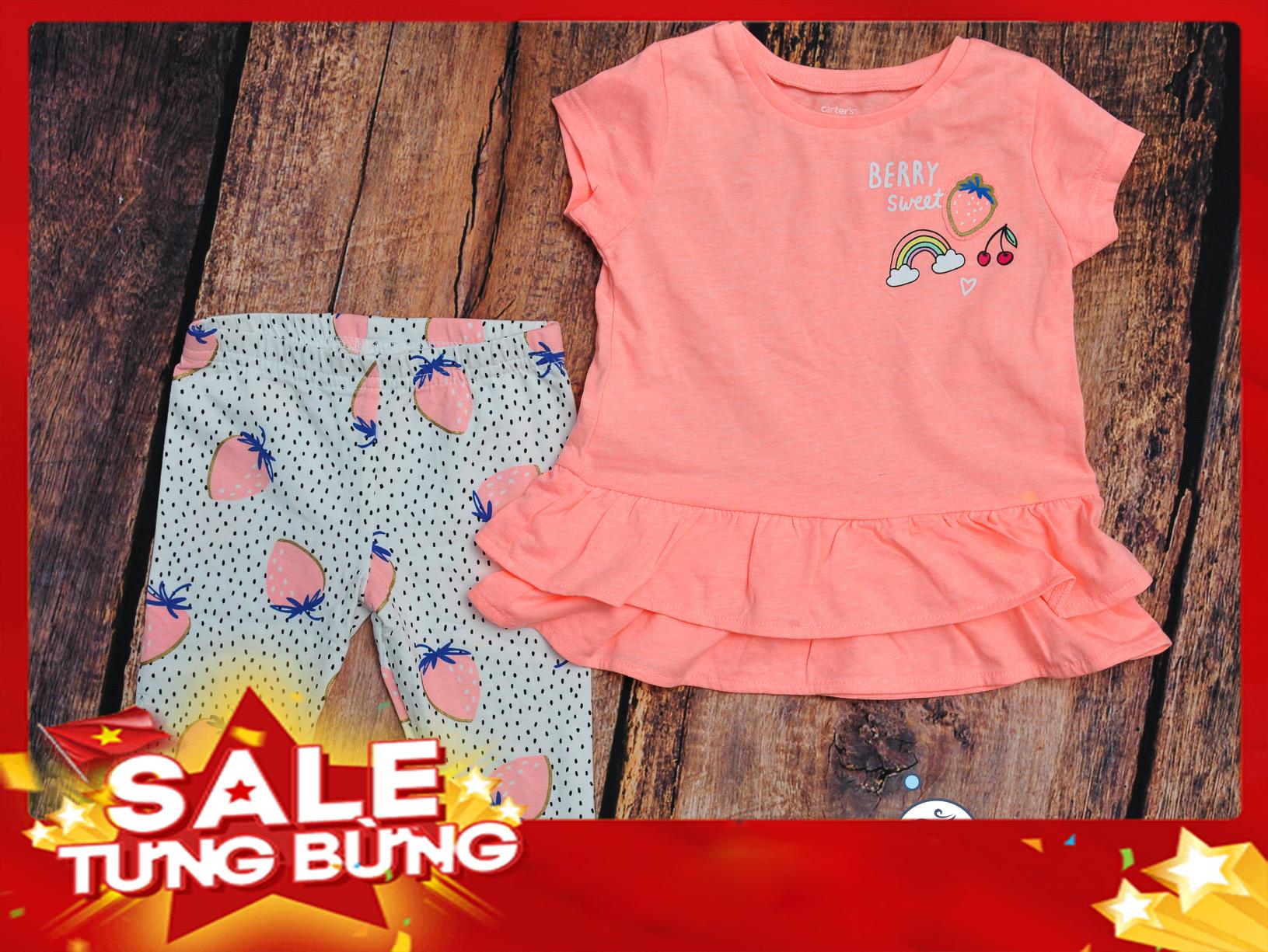 Set áo và quần legging xuất khẩu cho bé gái